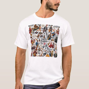Musikgeschichte & Genres Collage Kunst - Retro, Pu T-Shirt