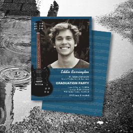 Musikgitarre Foto Graduation Party Einladung