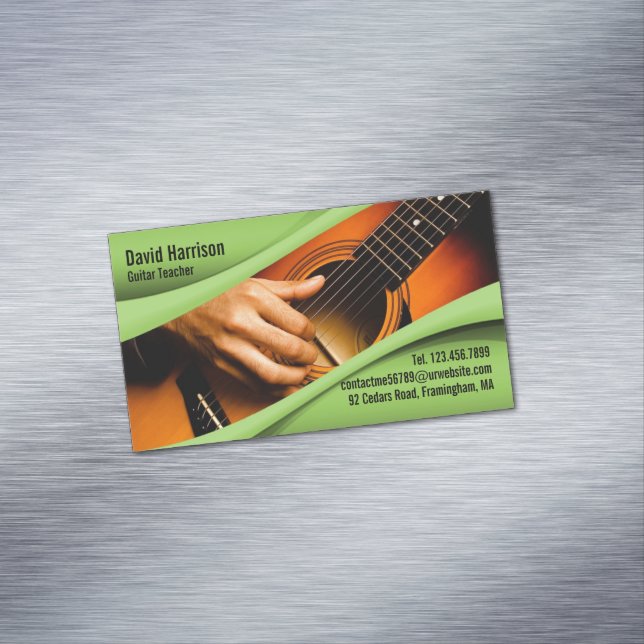 Musikgitarre Magnetische Visitenkarte (Beispiel)