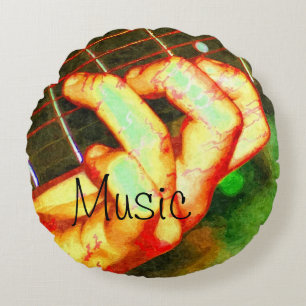 Musikgitarre Rundes Kissen