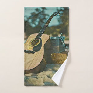 Musikgitarrist liebt Geschenk Handtuch