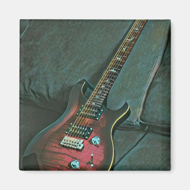 Musikgitarrist liebt Geschenk Magnet (Vorne)