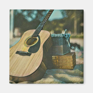 Musikgitarrist liebt Geschenk Magnet