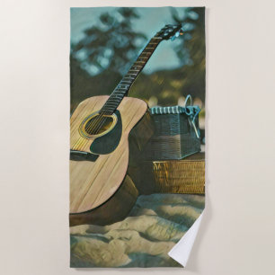 Musikgitarrist liebt Geschenk Strandtuch