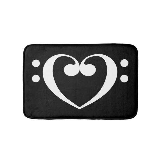 Musikherz Badezimmer Mat Badematte (Vorderseite)