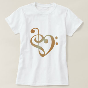 Musikherz-Kupfer in Liebe T-Shirt