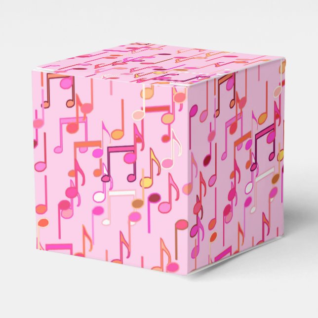 Musikhinweise drucken - rosa, mehrfarbig geschenkschachtel (Vorderseite)