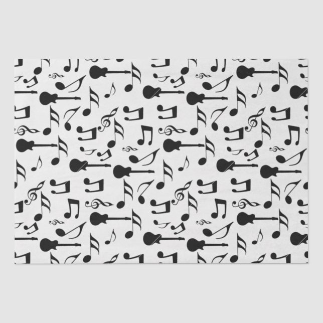 Musikhinweise - Notenblatt Music Design Seidenpapier (Vorderseite)