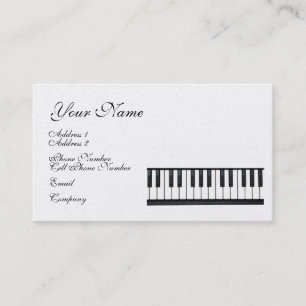 Musikindustrie-Karte - Tastatur - Klavier Visitenkarte