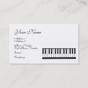 Musikindustrie-Karte - Tastatur - Klavier Visitenkarte