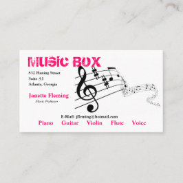 Musikindustrie-Karte Visitenkarte