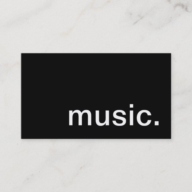 Musikindustrie-Karte Visitenkarte (Vorderseite)