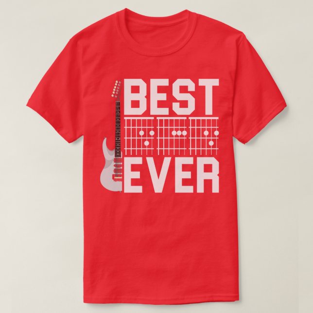 Musikinstrument Bester Vater je Gitarrist Gitarre T-Shirt (Design vorne)