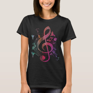 Musikinstrument Birds Treble Clef T-Shirt