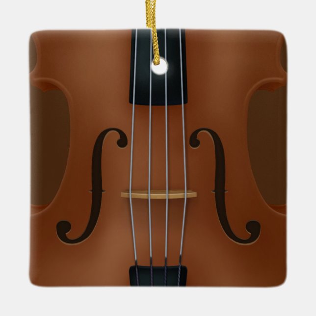 Musikinstrument Cello Viola Keramikornament (Vorderseite)