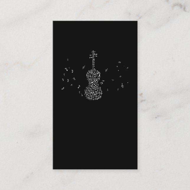 Musikinstrument für den Violinspieler Visitenkarte (Vorderseite)