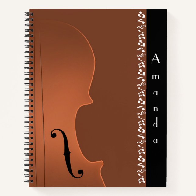 Musikinstrument für Geige (groß) Notizbuch (Vorderseite)