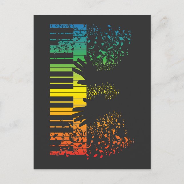 Musikinstrument für Keyboard Piano Postkarte (Vorderseite)
