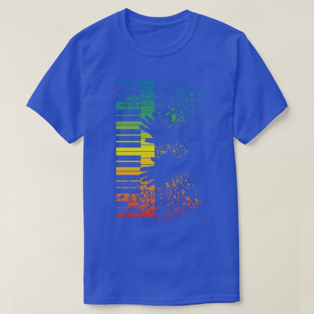 Musikinstrument für Keyboard Piano T-Shirt (Design vorne)
