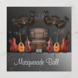 Musikinstrument-Kostümball-Einladung Einladung
