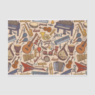Musikinstrument Musiknote Mustermusiker Seidenpapier