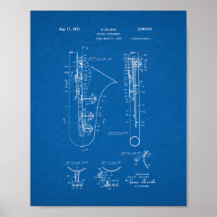 Musikinstrument-Patent - Plan Poster