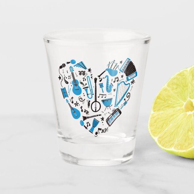 Musikinstrument Schnapsglas (Vorderseite)
