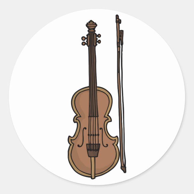 Musikinstrument Violin Doodle Stickers (Vorderseite)