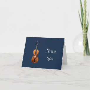 Musikinstrument Violin Navy Blau Dankeskarte