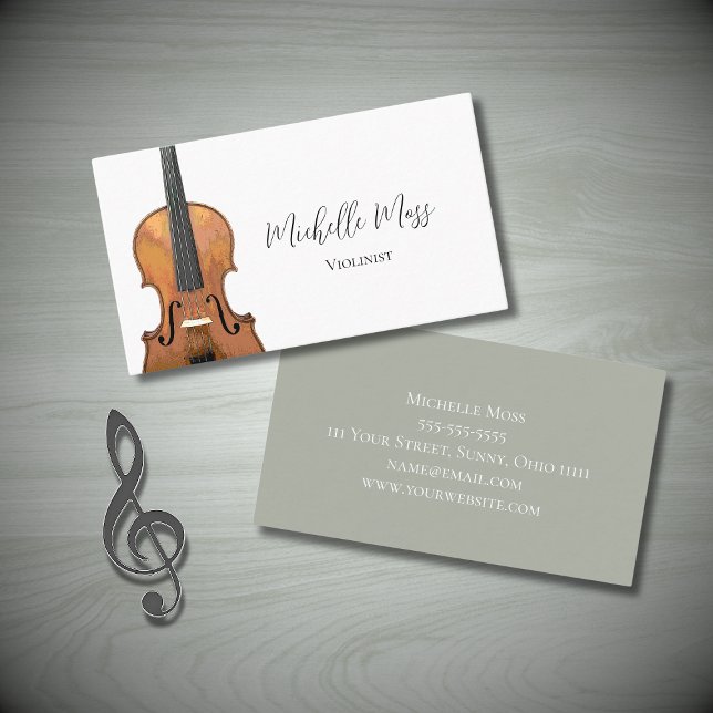 Musikinstrument Violin Violinist Musiker Visitenkarte (Von Creator hochgeladen)