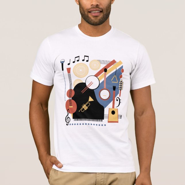 Musikinstrumente der Bauhaus-Band T-Shirt (Vorderseite)
