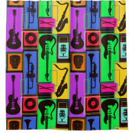 Musikinstrumente Duschvorhang