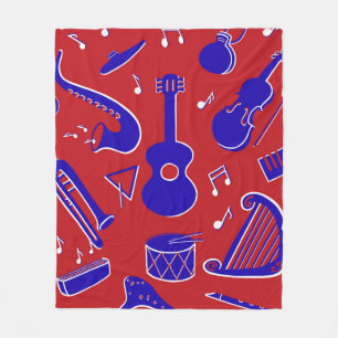 Musikinstrumente Fleecedecke