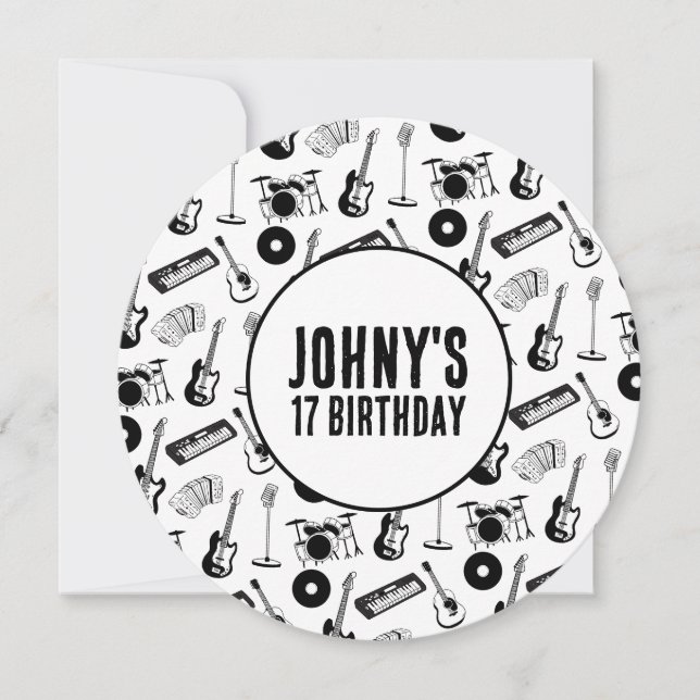 Musikinstrumente Geburtstag (Vorderseite)