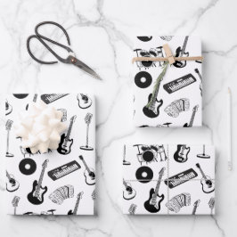 Musikinstrumente Geschenkpapier Set