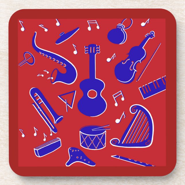 Musikinstrumente Getränkeuntersetzer (Vorderseite)