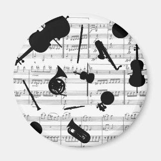 Musikinstrumente in Graustufen.pdf Magnet