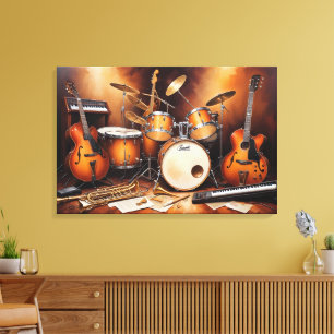 Musikinstrumente Leinwanddruck