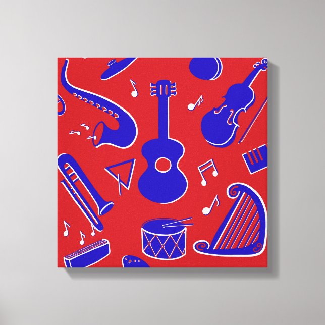Musikinstrumente Leinwanddruck (Vorderseite)