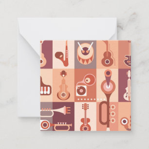 Musikinstrumente Mitteilungskarte