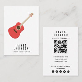 Musikinstrumente Musik Gitarre Sänger Musiker Visitenkarte