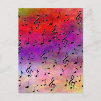 Musikinstrumente notiert Tanztunes Radio-Tasten Postkarte