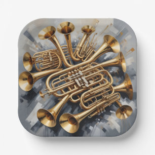 Musikinstrumente Pappteller
