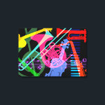 Musikinstrumente Pop Art Design Leinwanddruck<br><div class="desc">Musikalische Instrumente bunt Pop Art Design</div>