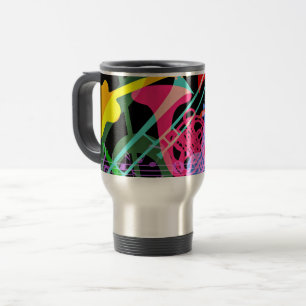Musikinstrumente Pop-Art-Design Reisebecher