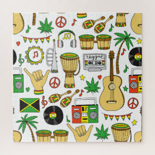 Musikinstrumente: Reggae - nahtloser Hintergrund