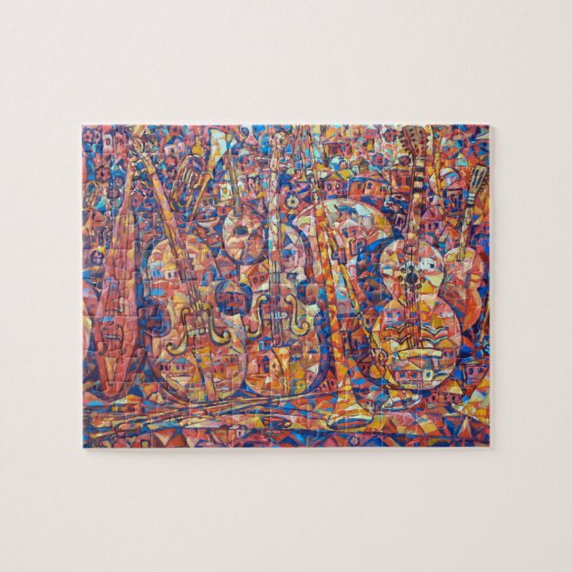 Musikinstrumente schwieriges Puzzlespiel (Horizontal)