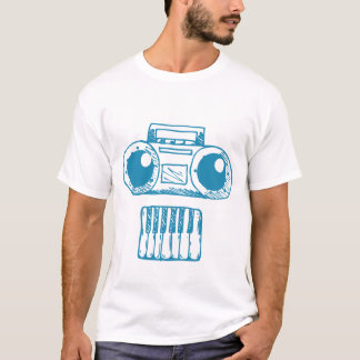 Musikinstrumente Totenkopf Weiße Kunstillustration T-Shirt