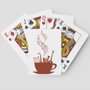 Musikinstrumente und Noten Spielkarten