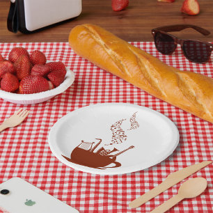 Musikinstrumente und Notizbuch-Teller Pappteller